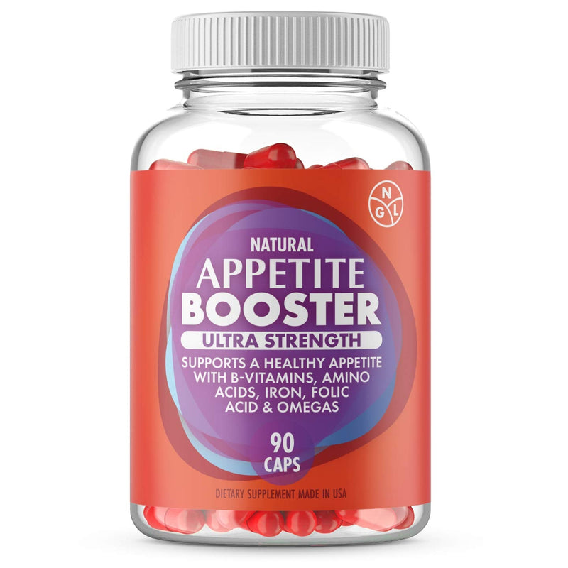 NGL Appetite Booster Pills Extra Strength for Adults Fortified with Lysine, Folic Acid, Iron, Thiamine, B Complex