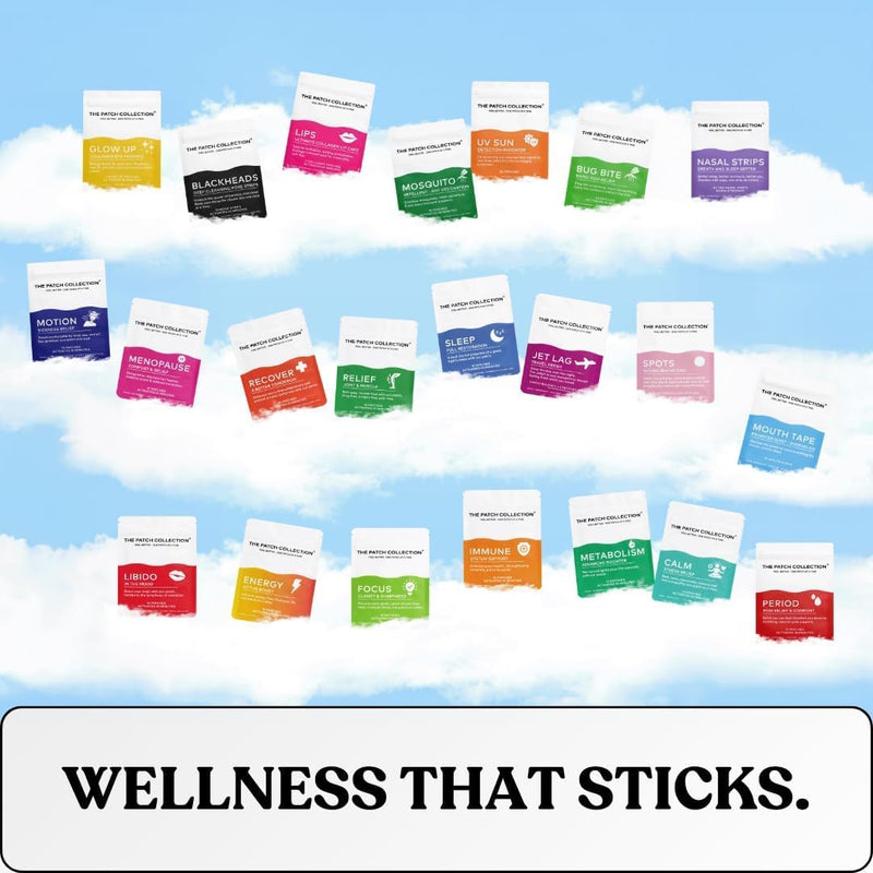 The Patch Collection® - Calm Patch | Unwind & Decompress | Ashwagandha, Valerian Root, Passion Flower, Vitamin B | 8 Hour Calmness | Vegan & Latex Free (Pack of 15)