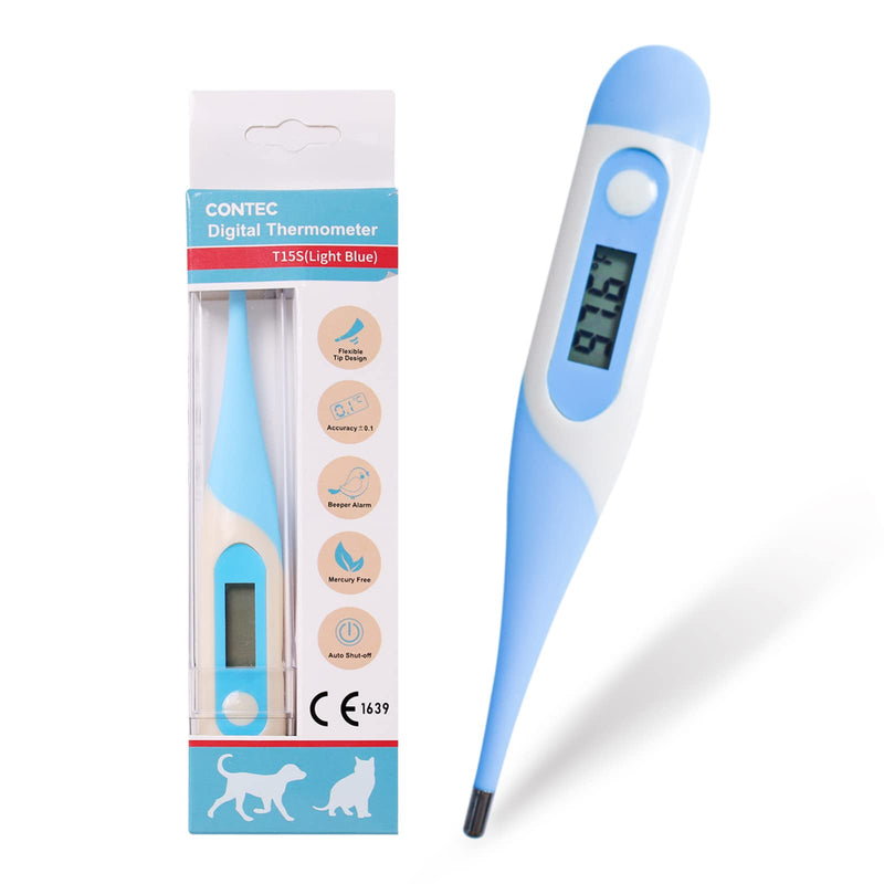 CONTEC Pet Thermometer Dog Thermometer Dual Scale Waterproof Veterinary Thermometer with a Flexible Tip Suitable for Cats/Dogs/Horse/Veterinarian - BeesActive Australia