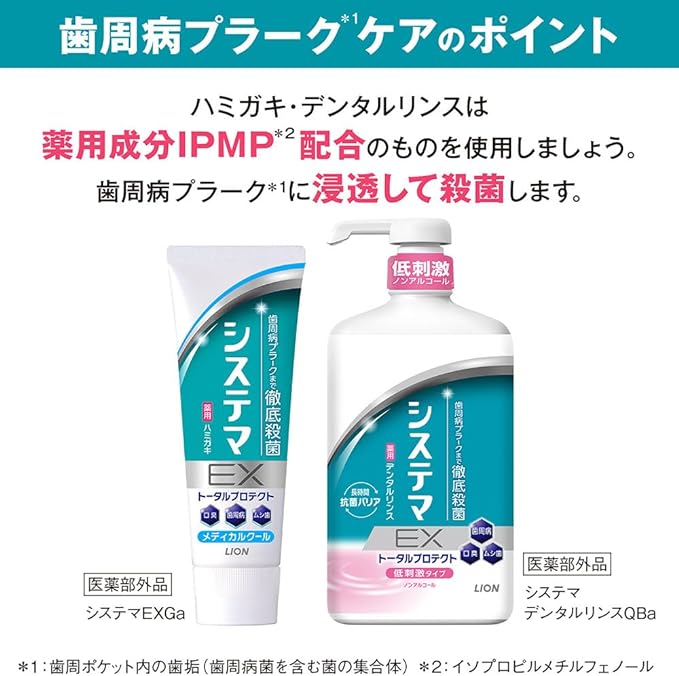 Systema EX Toothpaste Medical Cool Toothpaste, Periodontal Disease, Fluorine, 4.6 oz (130 g) x 3 Packs + Floss Included - BeesActive Australia