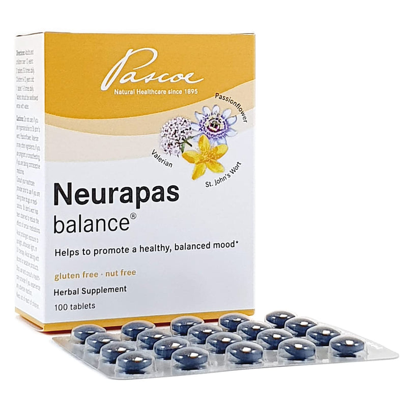 Neurapas Balance ‚Äì Helps to Promote a Healthy, Balanced Mood ‚Äì Made with a Triple Herbal Combination of St John‚Äôs Wort, Valerian, & Passionflower to Boost Your Mood ‚Äì 100 Tablets