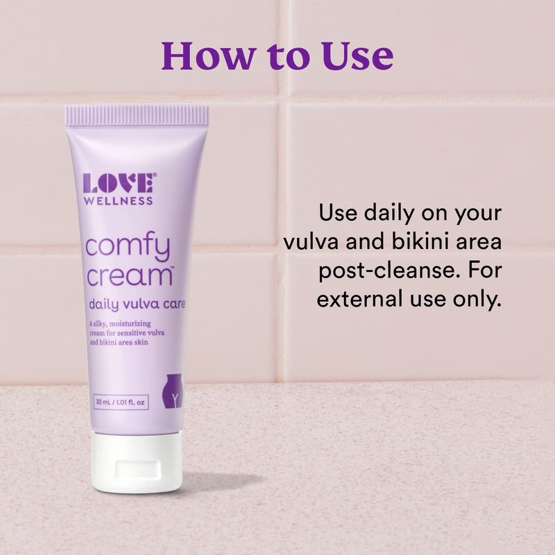 Love Wellness Vulva Moisturizer Comfy Cream | Daily Care for Dryness & Sensitive Vulva | Non-Irritating & Fragrance-Free | Intimate Feminine Hygiene Products for Women | 1.01 oz. - BeesActive Australia