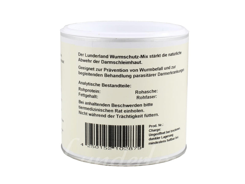 Lunderland worm repellent mix | 300g | Supplementary food for dogs and cats | Strengthening the natural defenses of the intestinal mucosa | Wormwood, desiccated coconut, and pumpkin seeds - BeesActive Australia