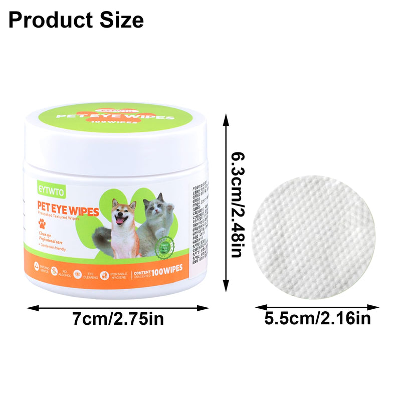 Shengxi dog eye cleaning wipes, pack of 100, aloe vera eye wipes for cleaning dogs and cats, eye cleaning pads for dogs and cats, removes tear stones and saliva residue - BeesActive Australia
