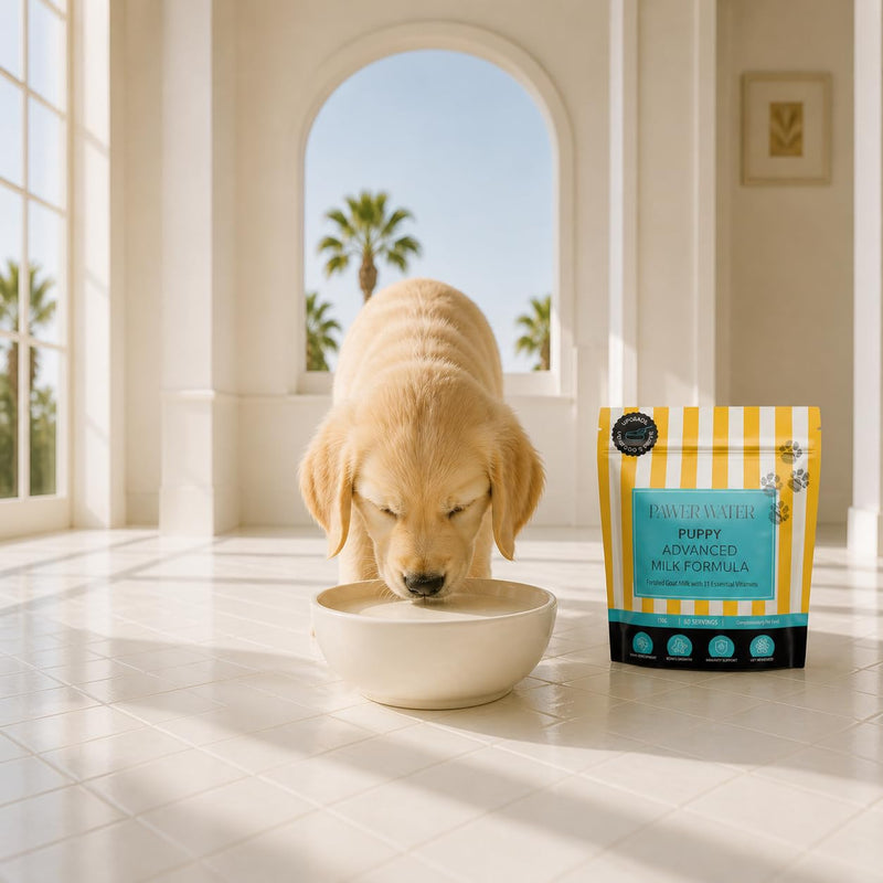 Puppy Multivitamin Powder – Advanced Growth & Development Formula | 11 Vitamins, Collagen, Goat Milk & Coconut Water | Immune, Brain, Bone & Skin Support | 60 Servings