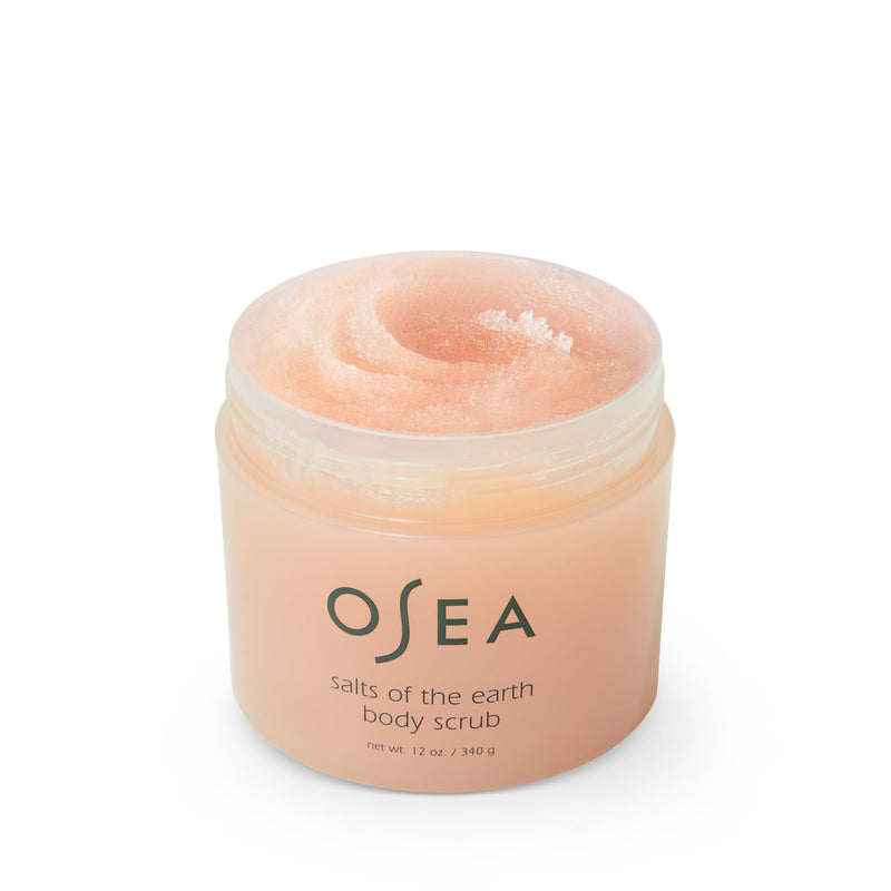 OSEA Salts of the Earth Body Scrub 12 oz - Pink Himalayan Salt Scrub - Gentle Body Exfoliation Skincare - Ideal Spa Gift for Pampering - Clean Beauty & Vegan Body Care Full Size - BeesActive Australia