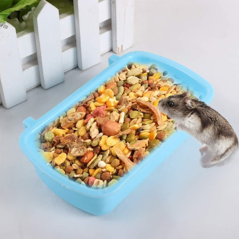 Small Animal Feeder Bowl, Hanging Cups for Birds, Hamsters, Mice, Rats, Bath Food Water Bowls, Blue - BeesActive Australia