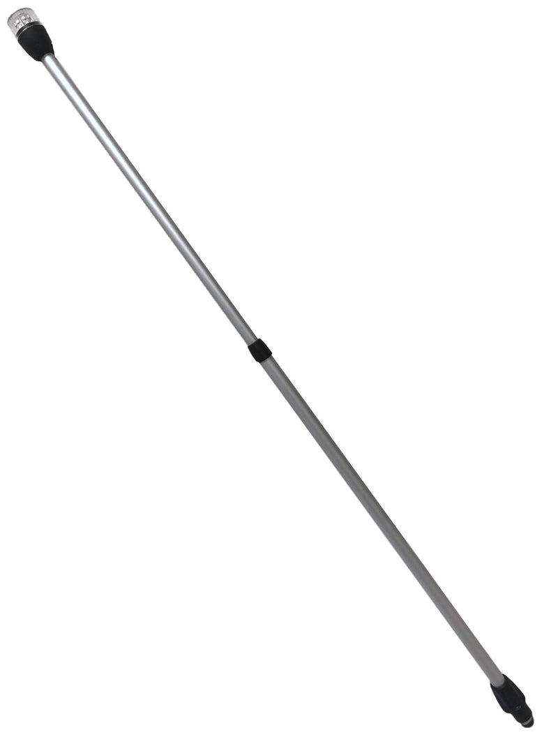 Pactrade Marine Boat Navigation Lights LED - 28-43 Inch White All-Round/Stern Light Pole (Telescoping Replacement Pole, Flush Mount) - Boat Accessories for Pontoon, Yacht, Kayak 28-43 Inch - Telescoping Replacement Pole