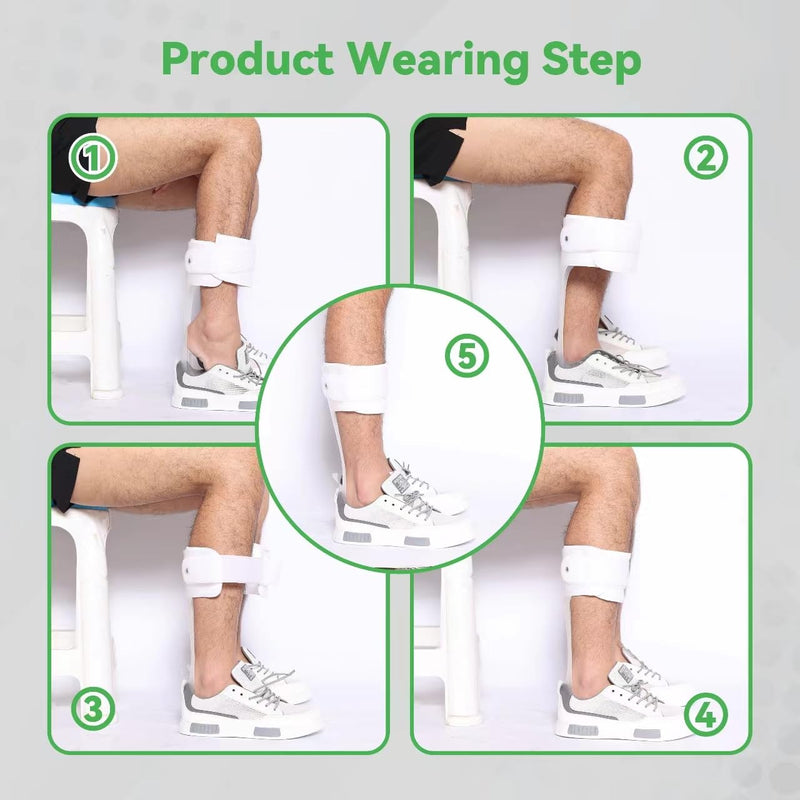Orthomen Drop Foot Brace - AFO Splint - Ankle Foot Orthosis Support (M/Right) M-Right - BeesActive Australia