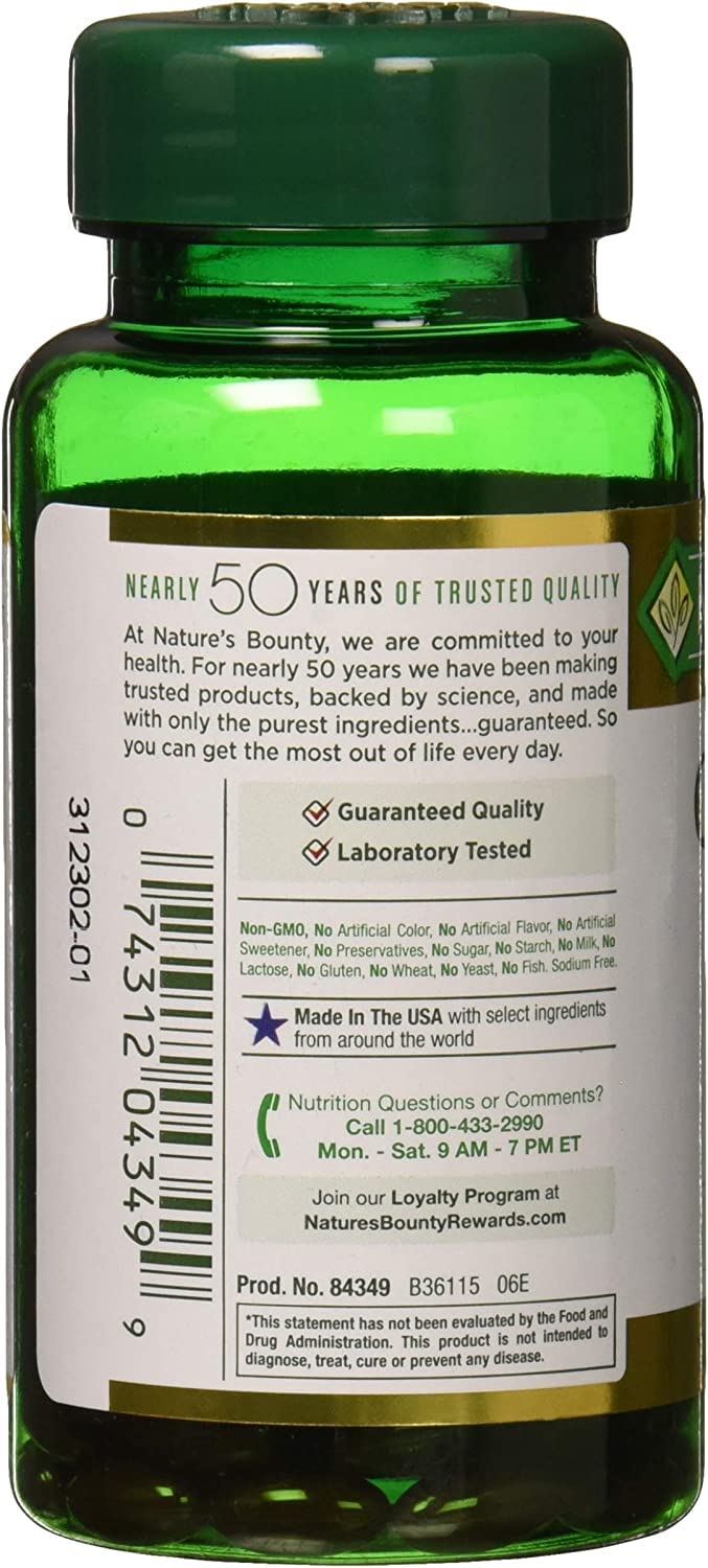 Nature's Bounty Cranberry Fruit 4200 mg, Plus Vitamin C, 120 Softgels