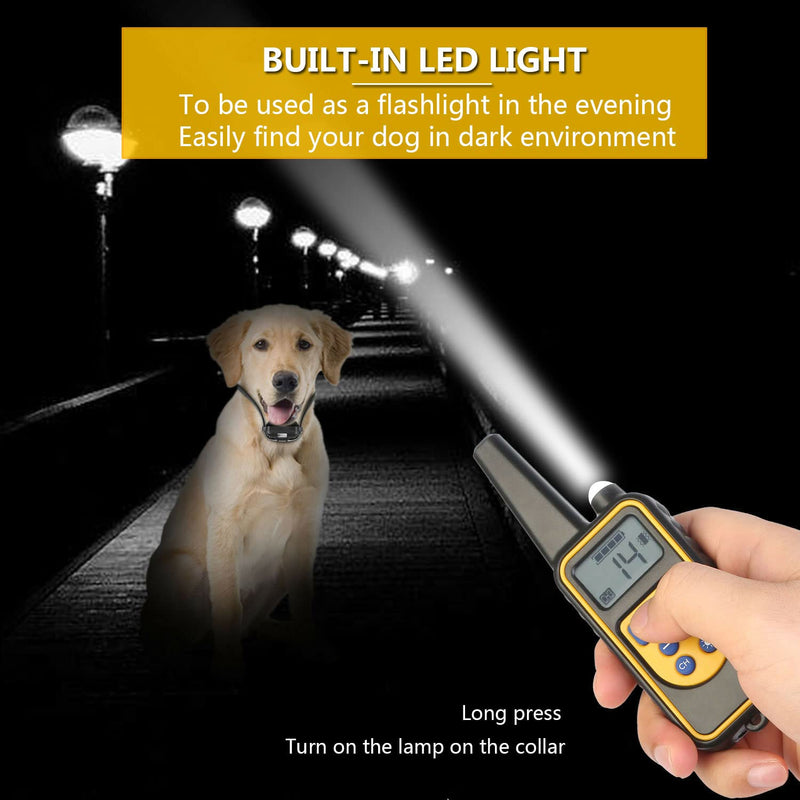 Dog Shock Collar with Remote, Dog Training Electric Collar, Waterproof Rechargeable, 1640ft Dog Shock Collar with LED Light, Beep, Vibration, Shock for Medium/Large 3 Electronic Collars Dogs for 3 dogs - BeesActive Australia