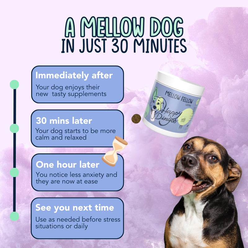 Calming Chews for Dogs for Anxiety, Relaxation, Everday Stress, Thunder Support, Separation Anxiety - with Hemp, Chamomile, Valerian Root, Melatonin - Bacon (120ct)