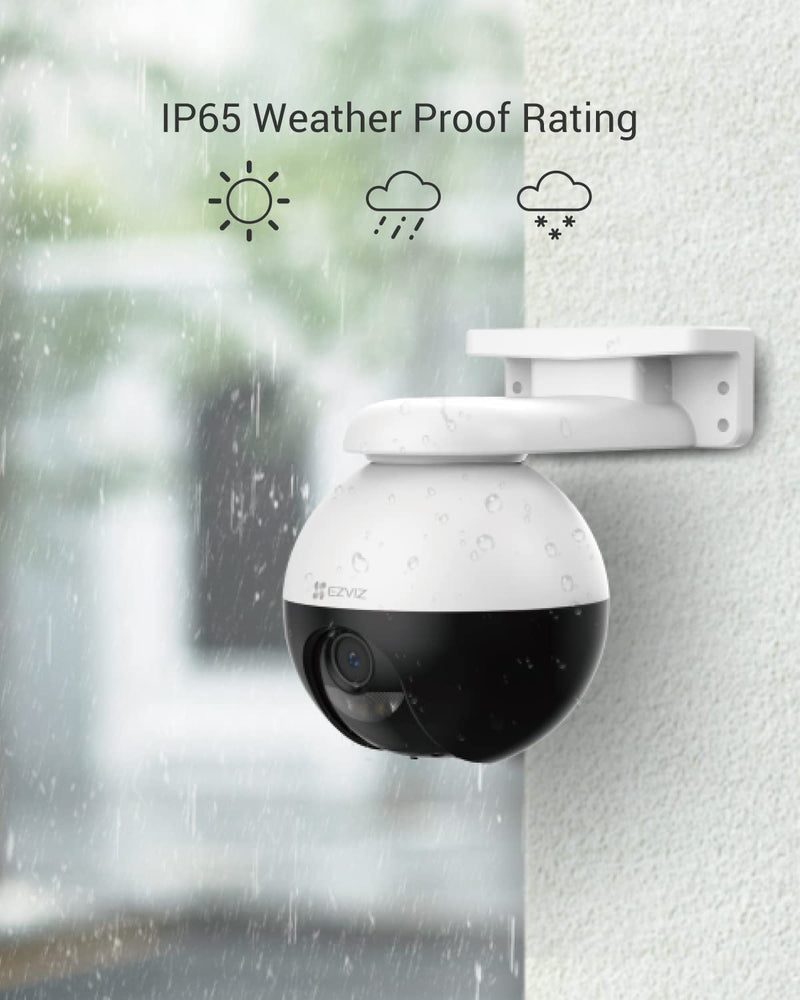 EZVIZ Outdoor Auto-Tracking Camera, 2K, 12 Pre-Set dots Tracking,360° Visual Coverage, Waterproof, Color Night Vision, AI-Powered Person and Vehicle Detection,Two-Way Talk| C8W Pro 2K (4mm) 2K Auto-Tracking&Vehicle Detection-4mm - BeesActive Australia