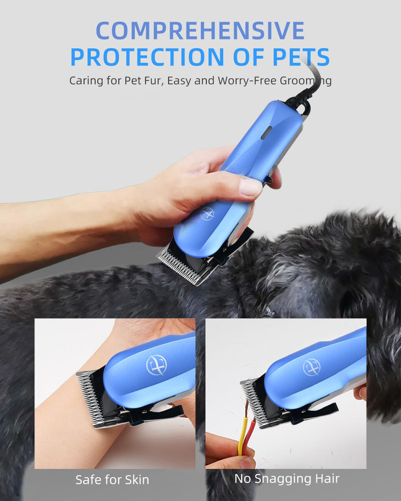 E-Hunter Professional Dog Grooming Clippers Kit, 24V High Power for Thick Coats, Quiet Dog Clippers with 10 Metal Guard Combs & Brush, Ideal Dog Hair Remover for Cats and Pets - BeesActive Australia