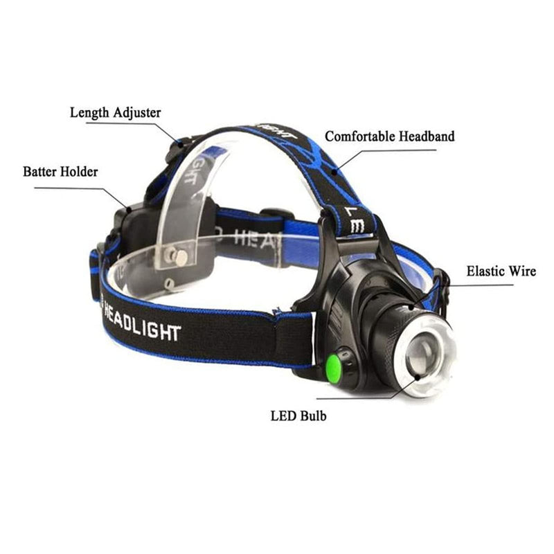 Green LED Headlamp Rechargeable Motion Sensor Super Bright Hunting Headlamps Waterproof Headlamp Flashlight Zoomable 3 Modes Headlight for Hunting Fishing Running