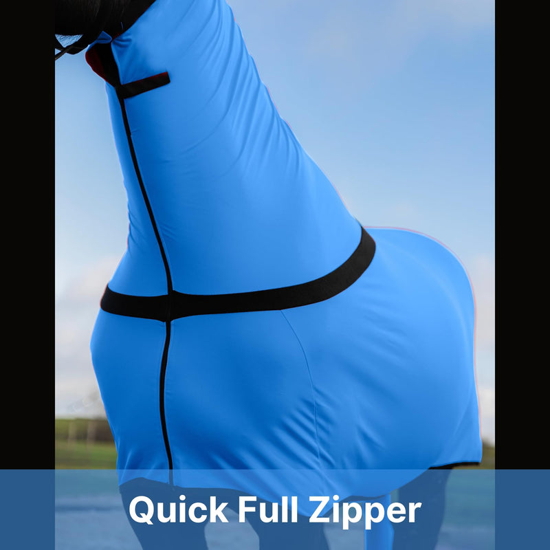 Premium Horse Full Body Slinky - Full Zipper & Faceless - Lycra Material - Available in 5 Colors Royal Blue Large - BeesActive Australia