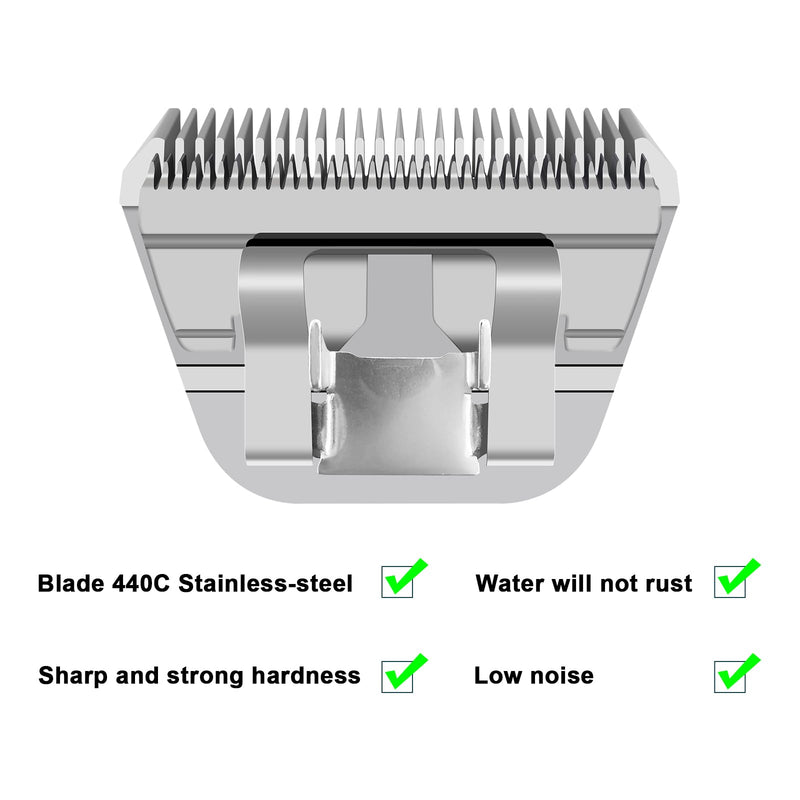 2 Pack 10 Wide blades for dog grooming,Compatible with Andis,Oster A5,Wahl km10 Clippers,Cutting Length 1/16" 10W-2PCS - BeesActive Australia