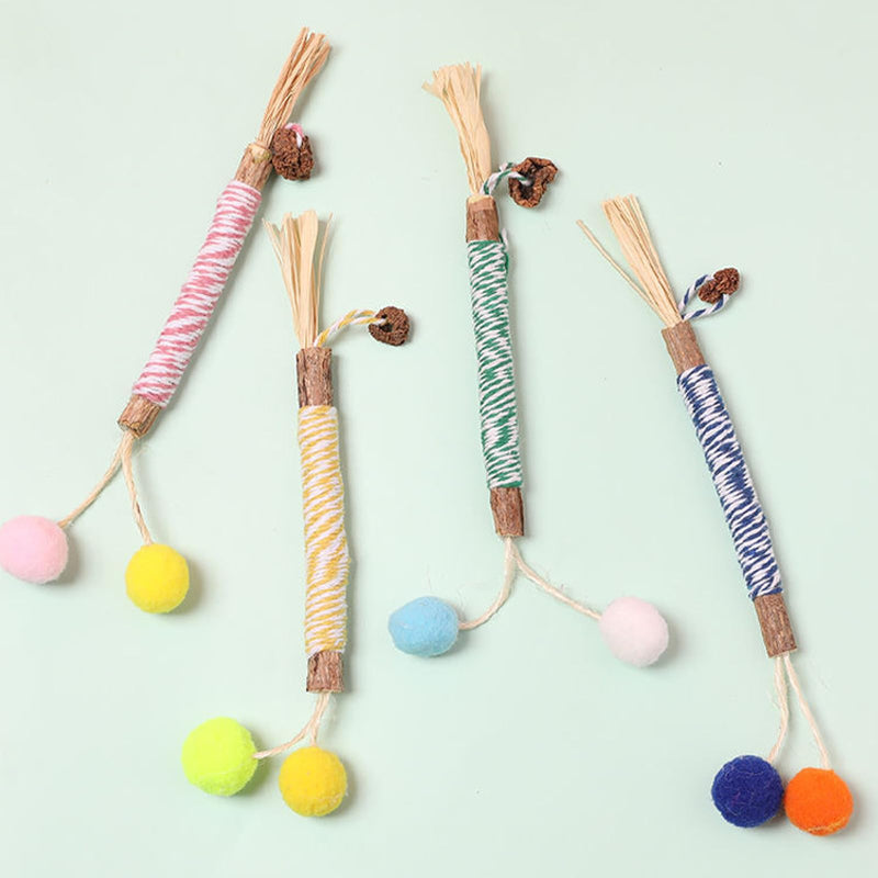 6 PCS Silvervine Cat Chew Sticks, Cat Chew Toy Kitten Teething Toys Natural Dental Sticks Indoor Kitten Teething Teeth Cleaning and Stress Release