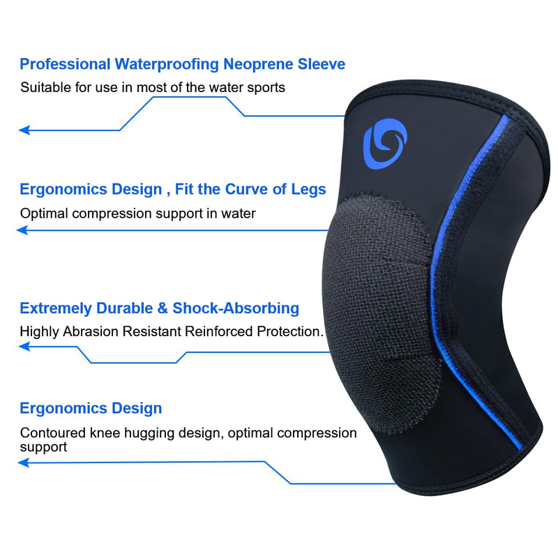 Nvorliy AquaFlex Pro Knee Brace, Compression Knee Sleeve for Swimming, Aquatic, Sailing, Scuba Diving, Surfing, Paddle Boarding, Kayaking & Injury Recovery – Supports Women & Men Large Knee Pads - BeesActive Australia
