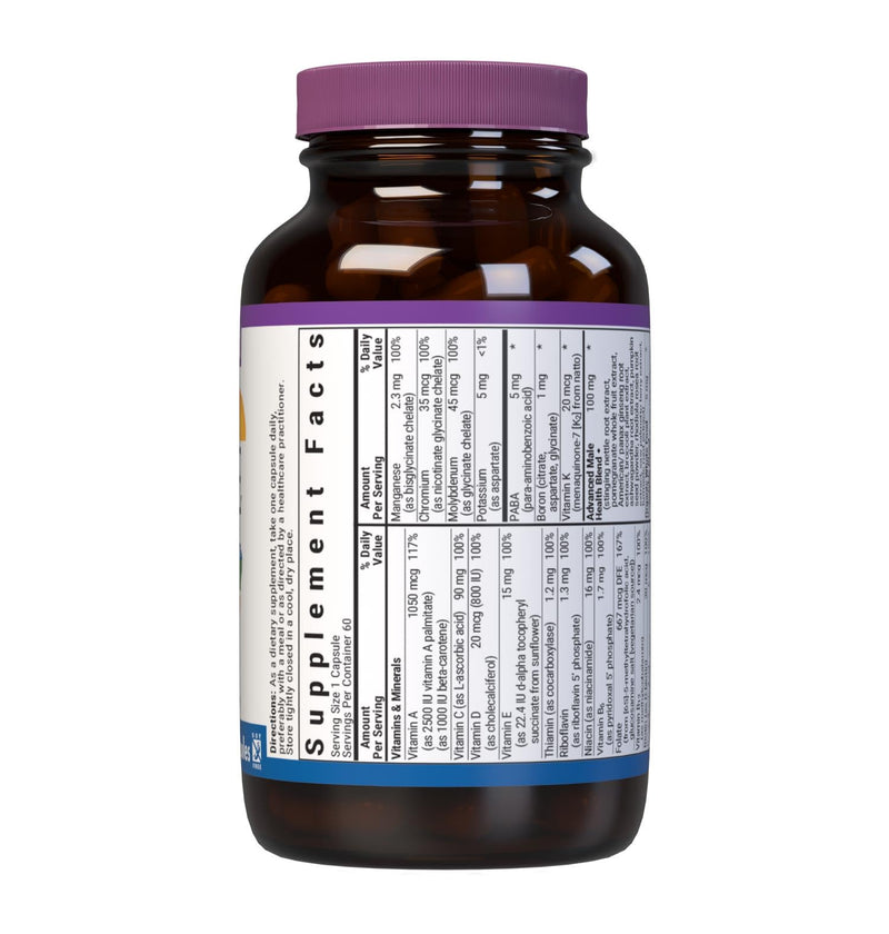 Bluebonnet Nutrition Men’s One Vegetable Capsule, Whole Food Multiple, K2, Organic, Energy, Vitality, Non-GMO, Gluten, Soy & Milk Free, Kosher, 3 Month Supply, 90 Count | Non-GMO, Vegetarian, Kosher, Gluten-Free, Soy-Free, Dairy-Free