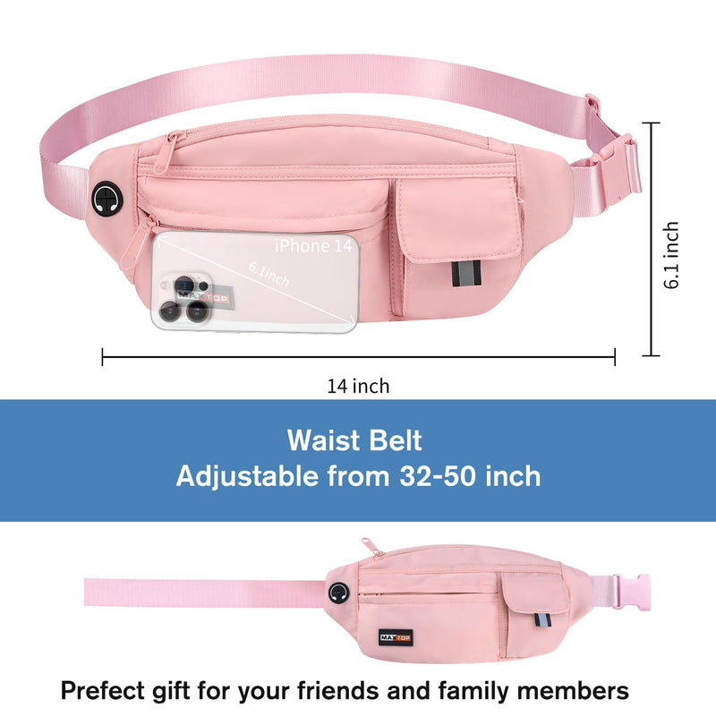MAXTOP Fanny Pack Shoulder Bag Belt Bag with Headphone Jack Water Resistant Waist Bag Running Phone Holder for Women Yoga Gym Jogging Workout Fitness Exercise Dog Walking - BeesActive Australia