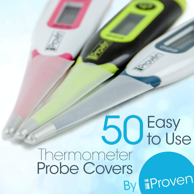 iProven Disposable Probe Covers for Oral Thermometer and Rectal Thermometer, 50 Count - iProven PC-111
