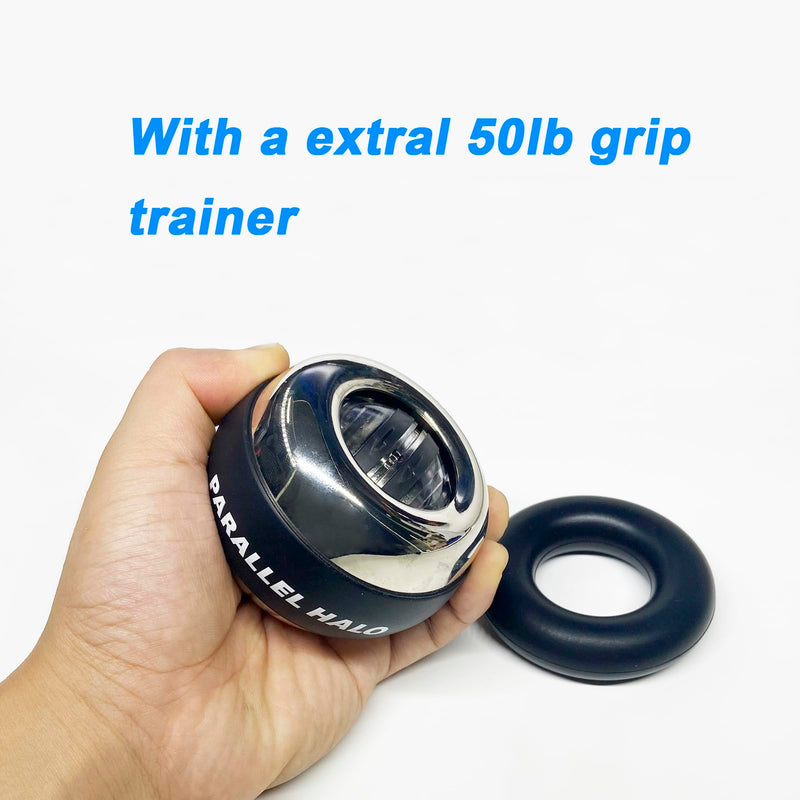 Power Wrist Ball AUTO Start Gyro Ball with LED Lights Forearm Exerciser Wrist Strengthener for Strengthening Muscle and Bones Silver - BeesActive Australia