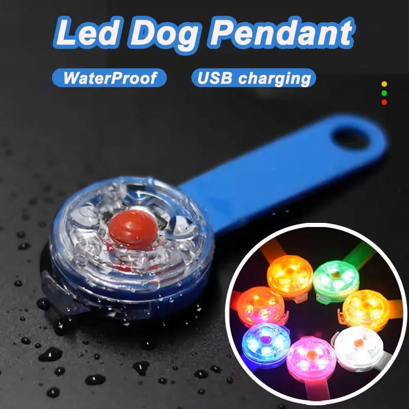 AQACoach Safety LED Flashing Light for Dogs, Cats - USB Rechargeable LED Light Pendant Dog, 3 Flashing Modes Waterproof Safety Pet Lights - BeesActive Australia