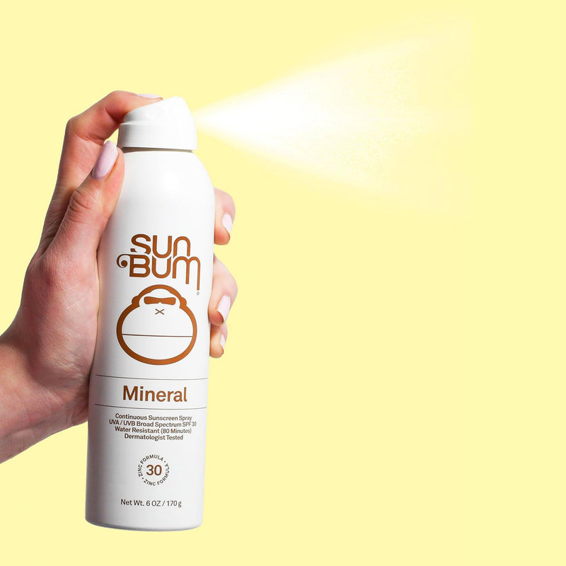 Sun Bum Mineral SPF 30 Sunscreen Spray | Vegan and Hawaii 104 Reef Act Compliant (Octinoxate & Oxybenzone Free) Broad Spectrum Natural Sunscreen with UVA/UVB Protection | 6 oz - BeesActive Australia