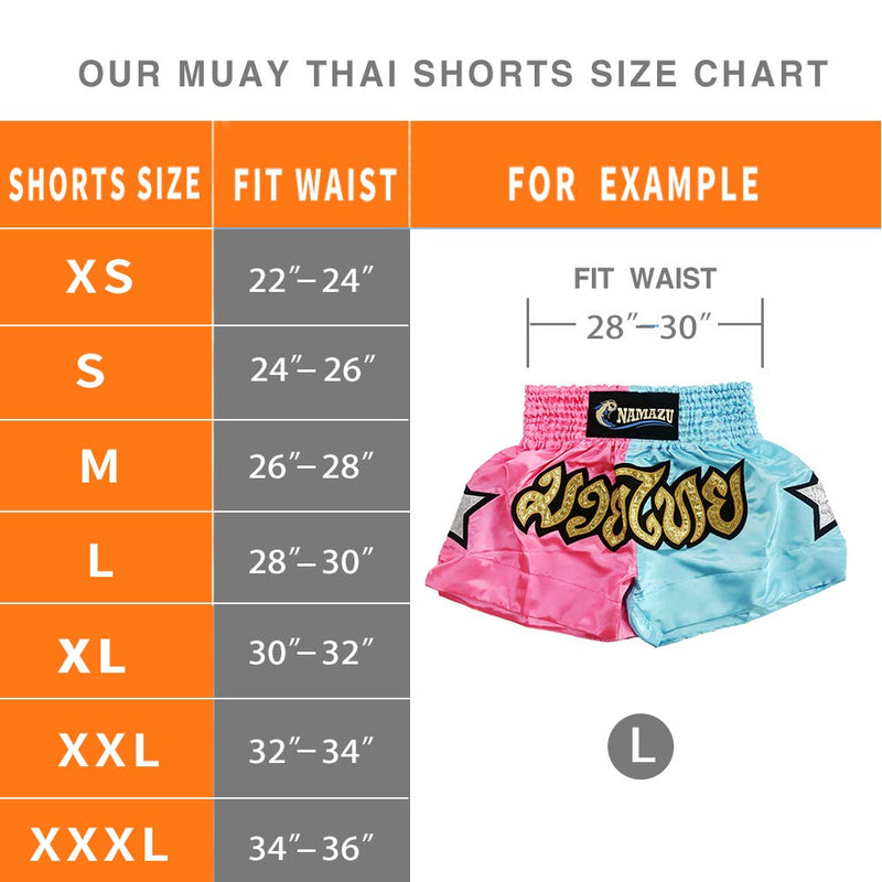 NAMAZU Muay Thai Shorts for Men and Women, High Grade MMA Gym Boxing Kickboxing Shorts. XX-Large 3-powderblue