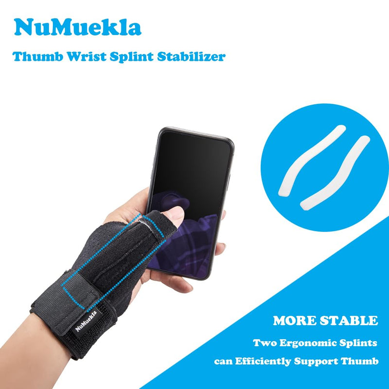 Breathable Thumb Wrist splint Stabilizer for Trigger Finger, Carpal Tunnel Pain Relief,Thumb Spraind,Tendonitis, Arthritis, Lightweight Thumb Wrist brace with Thumb Support -Left Left S/M