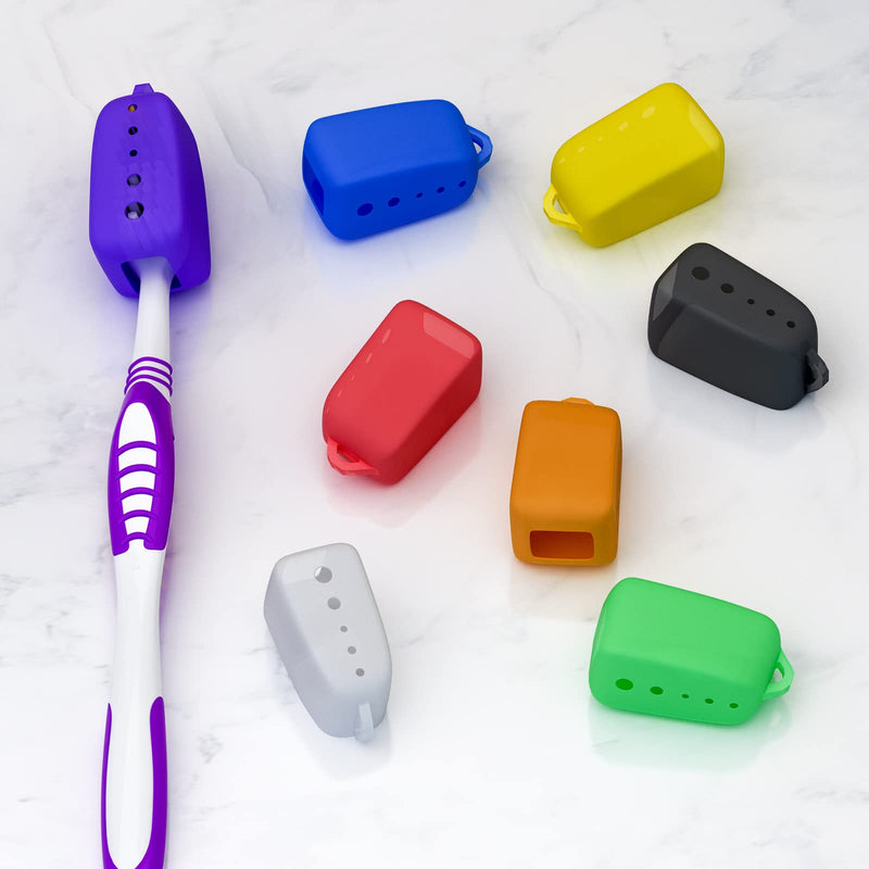 8 Packs Toothbrush Covers, Silicone Toothbrush Covers Caps for Electric Toothbrush Replacement Head & Manual Toothbrush, Toothbrush Travel Essentials - BeesActive Australia