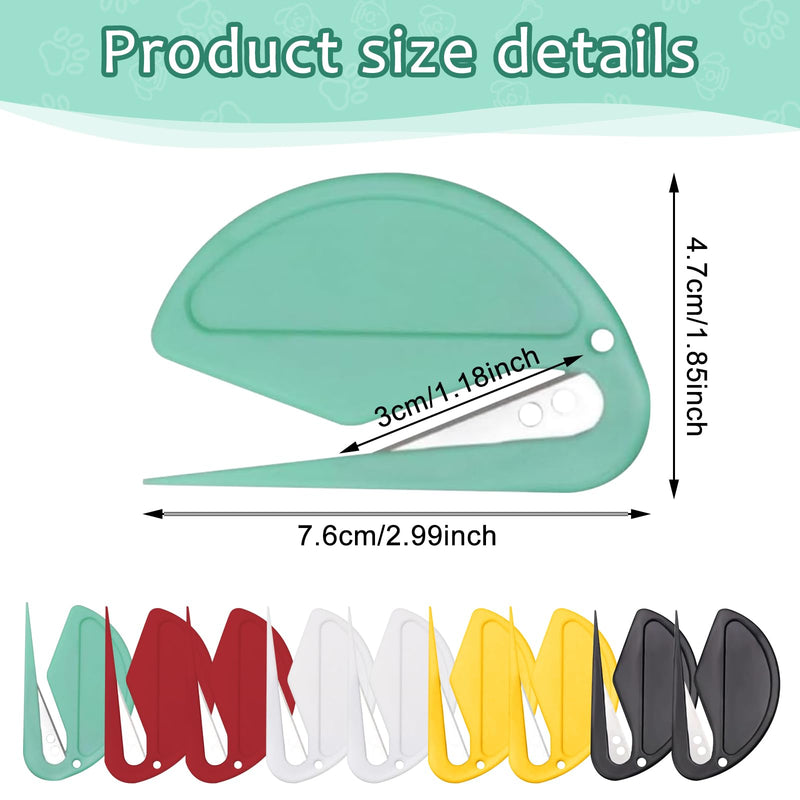 TECHEEL Pet Knotting Comb 10 Pieces Detangling Knife Cat Knot Comb Detangling Tool for Dogs Detangler with Steel Blade Pet Knot Opener Hair Removal Comb for Cat Dog Pet - BeesActive Australia
