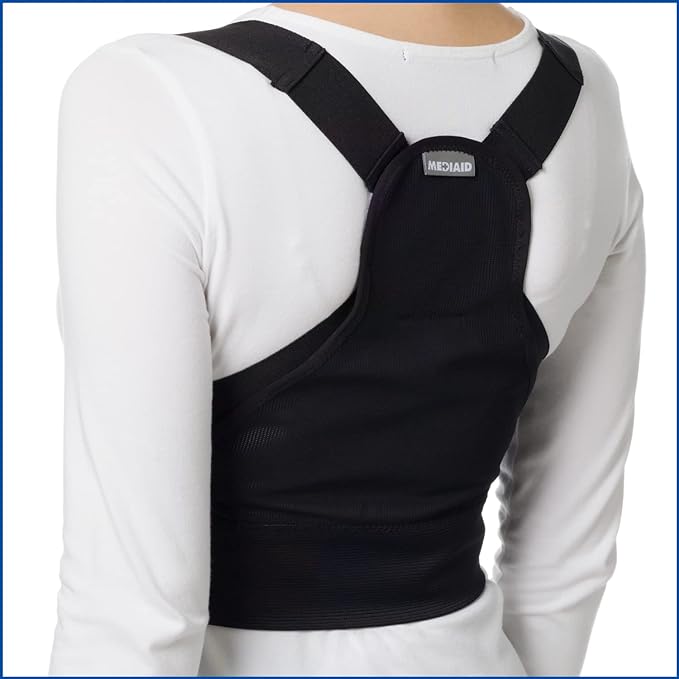 Mediade Style Care 752003 Back Stretch L / LL Black Unisex Back Posture Hunched Rolled Shoulder Japan Sigmax - BeesActive Australia