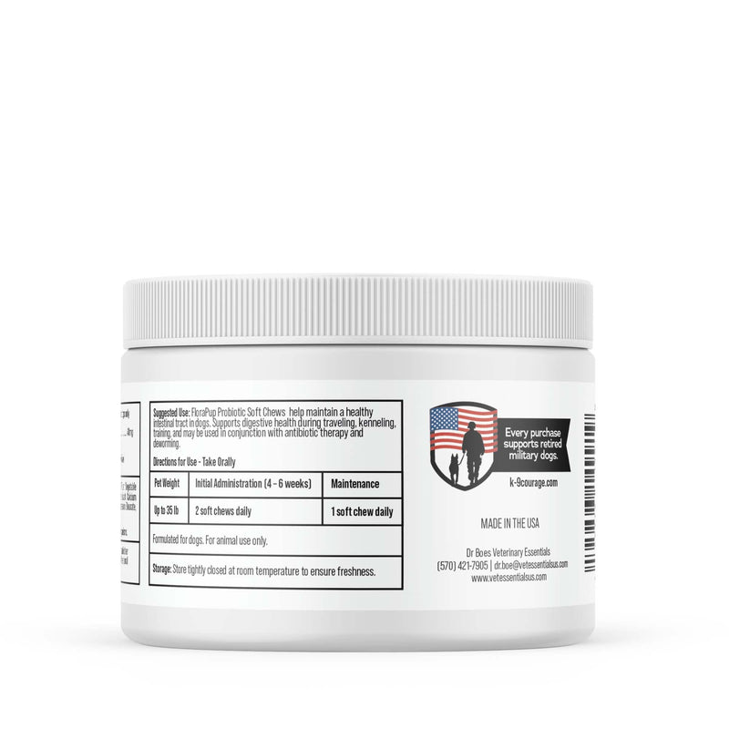 FloraPup Probiotic & Digestive Support for Dogs – Promotes & Maintains Gut Health, Reduces Inflammation, Immune System Support Small & Medium Dogs