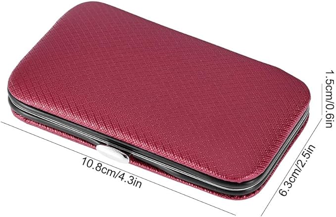 Etiquette Set, Grooming Set, Stainless Steel, Cutter, Nail File, Earpick (Red) - BeesActive Australia