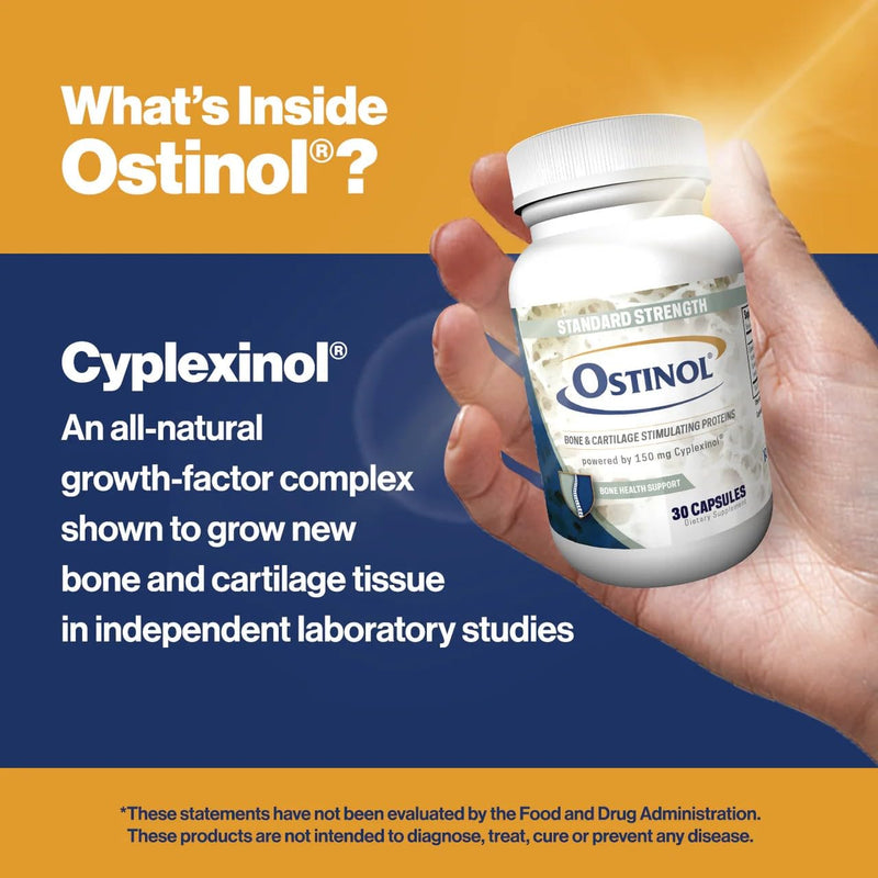 Ostinol® Standard 150mg - Bone & Joint Supplement for Mild Bone and Mild Joint Support – 30 Capsules 30 Count (Pack of 1)