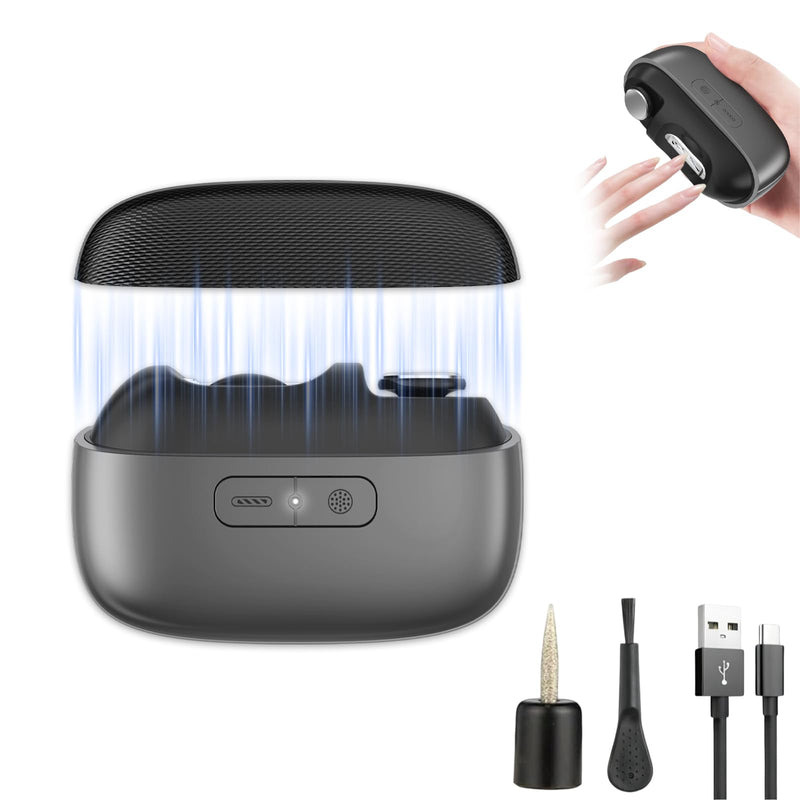 Electric Nail Clipper, Automatic Electric Nail Clipper, Portable 3-in-1 Electric Nail Trimmer and Polisher Electric Toenail Clippers with LED Light 2 Speed Settings for Babies, Seniors and Adults (B) B - BeesActive Australia