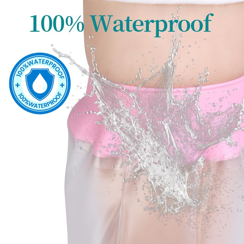 mosago Waterproof Cast Covers for Shower Leg, Soft Comfortable full Leg Protector for Shower Adult, Keep Wound/Bandage Dry Bath, Broken Legs/Knee/Foot/Ankle, Reusable Wound Care Supplies (Pink) Half Leg - BeesActive Australia