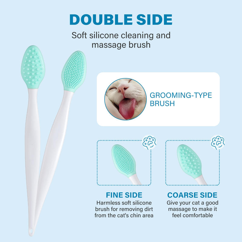 Cat Acne Cream & Cat Acne Brush, Cat Acne Chin Care Set - Gently Removes Cat Chin Blackheads, Nourishes Cat Chin Softness and Freshness, 60 ml