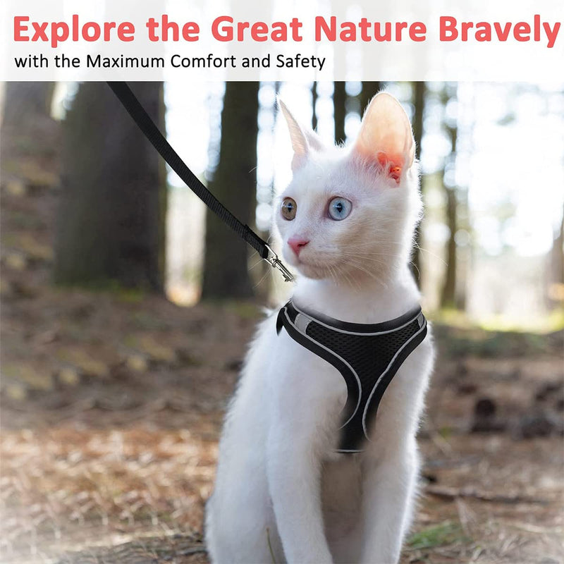 Cat leash with harness for cats, cat harness with leash escape-proof, cat harness escape-proof, cat harness set with leash for cats kittens dogs puppies (XXS) XXS - BeesActive Australia