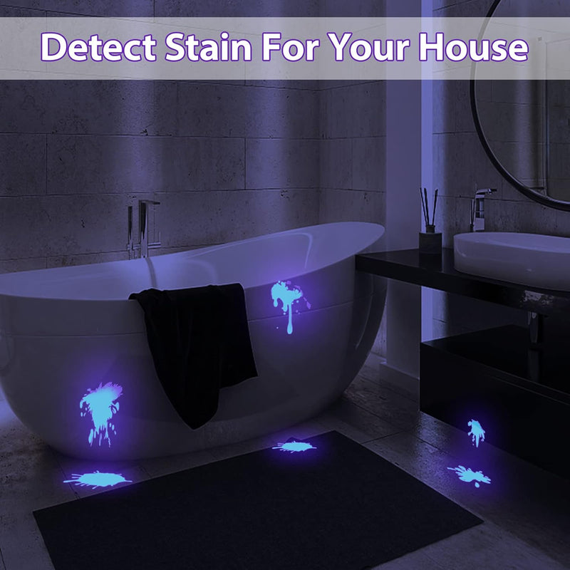 UV Flashlight, Portable Blacklight Flashlight, LED Torch with White and Ultraviolet Light Combo, Black Light Pet Urine Detector for Dog Cat Pee, ID Check, AC Leak, Bed Bug, Rocks, Resin 1 - BeesActive Australia