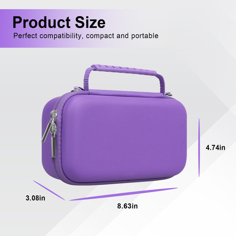 Canboc Carrying Case for Asthma Inhaler, Handheld Spacer for Adults, Mask, Inhaler Spacer Bag with Removable Shoulder Strap, Mesh Pocket fit Medicine or Essentials, Purple (Case Only) Z-Purple+Purple - BeesActive Australia