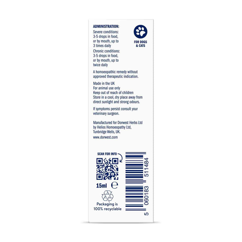 Dorwest Herbs Rhus Tox 6C Homoeopathic Liquid Remedy for Dogs & Cats - 15ml