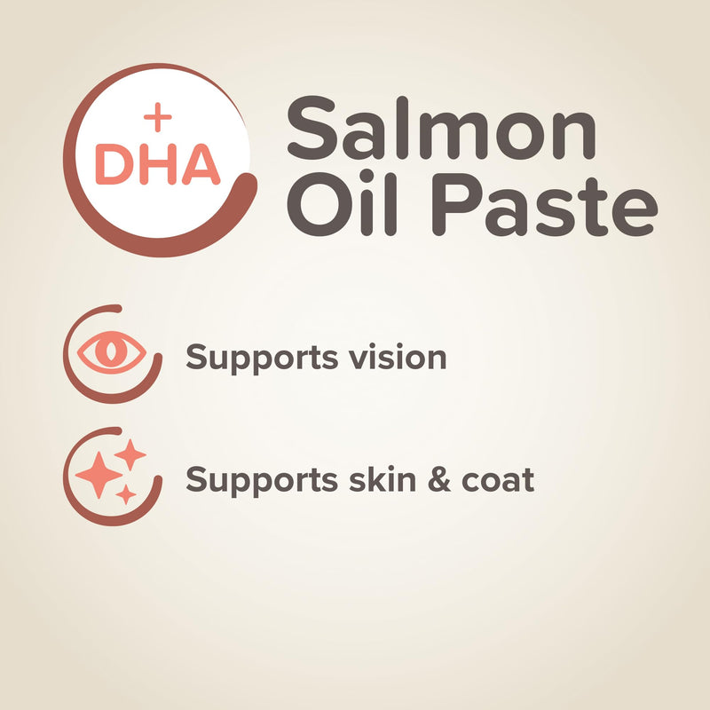 Beaphar - Salmon Oil Paste for Cats - Promotes Glossy, Shiny Coat - Supports Vision & Overall Health - Contains Omega 3 & 6, and DHA – Sugar & Grain-Free – Treat For Cats of All Ages & Breeds - 100g