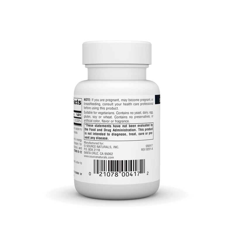 Source Naturals Vitamin B-12, 2000 mcg - 50 Vegetarian Lozenges | Supports Energy Production*