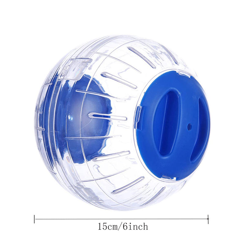Hamster Exercise Ball Silent Hamster Wheel Small Animals Transparent Ball for Dwar Rat Relieves Boredom and Increases Activity (6 inch, Blue) 6 inch - BeesActive Australia