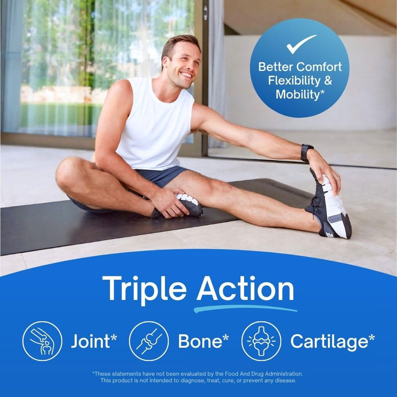 Joint Support Supplement - Joint Supplement, Knee, Tendon and Ligament Supplements - Joint Supplements for Men & Women with Marine Collagen, Omega 3, Glutamine & Vitamin D3-60 Capsules