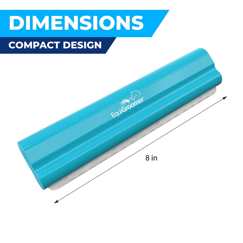 Deshedding 8" Brush for Horses | Turquoise | Undercoat Tool for Large Pets With Short and Long Hair | Comb Removes Loose Dirt, Hair and Fur | Professional Horse Brush for Grooming Shedding - BeesActive Australia
