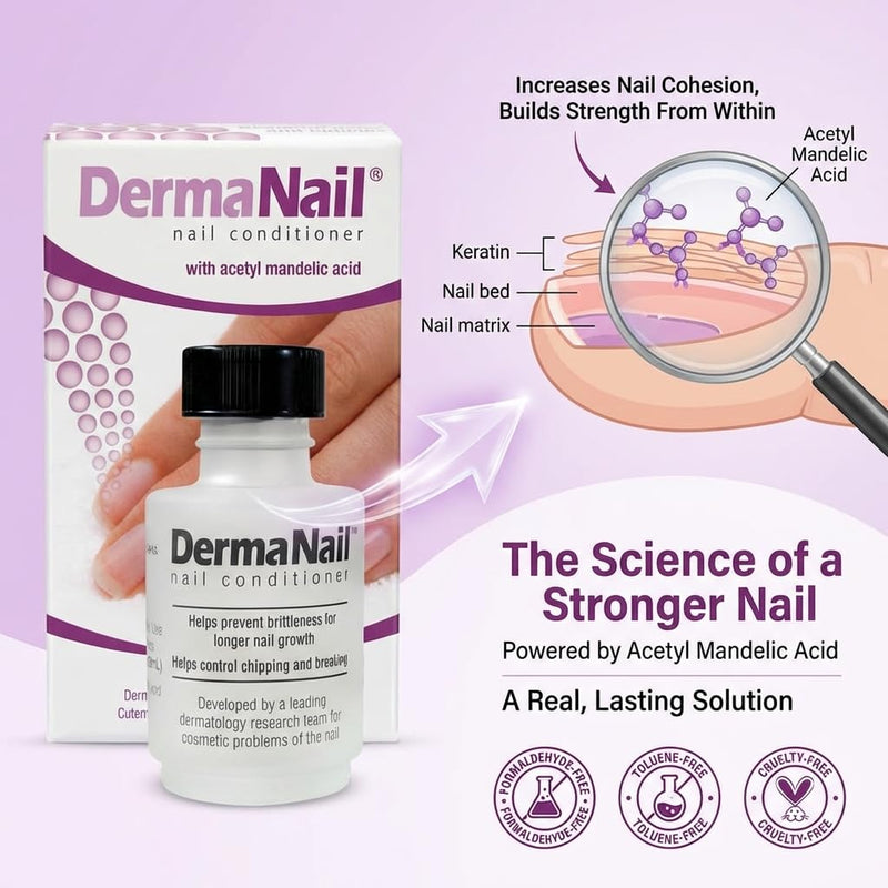 Nail Strengthener & Cuticle Cream Set - Fingernail Care Kit with Liquid Nail Strengthener & Cutemol Cream (11.5g Sample) Healthy Growth - Repair for Brittle, Damaged, Thin, & Peeling Nails - BeesActive Australia
